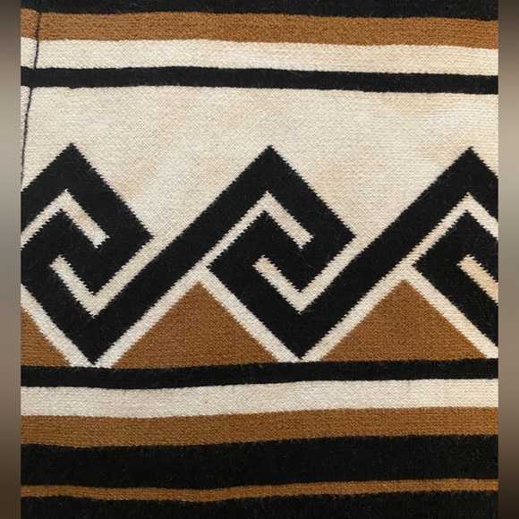 Sold - Talula Black Meander Wrap Skirt Brown White Accent Cotton Blend Size XS - Picture 4 of 5